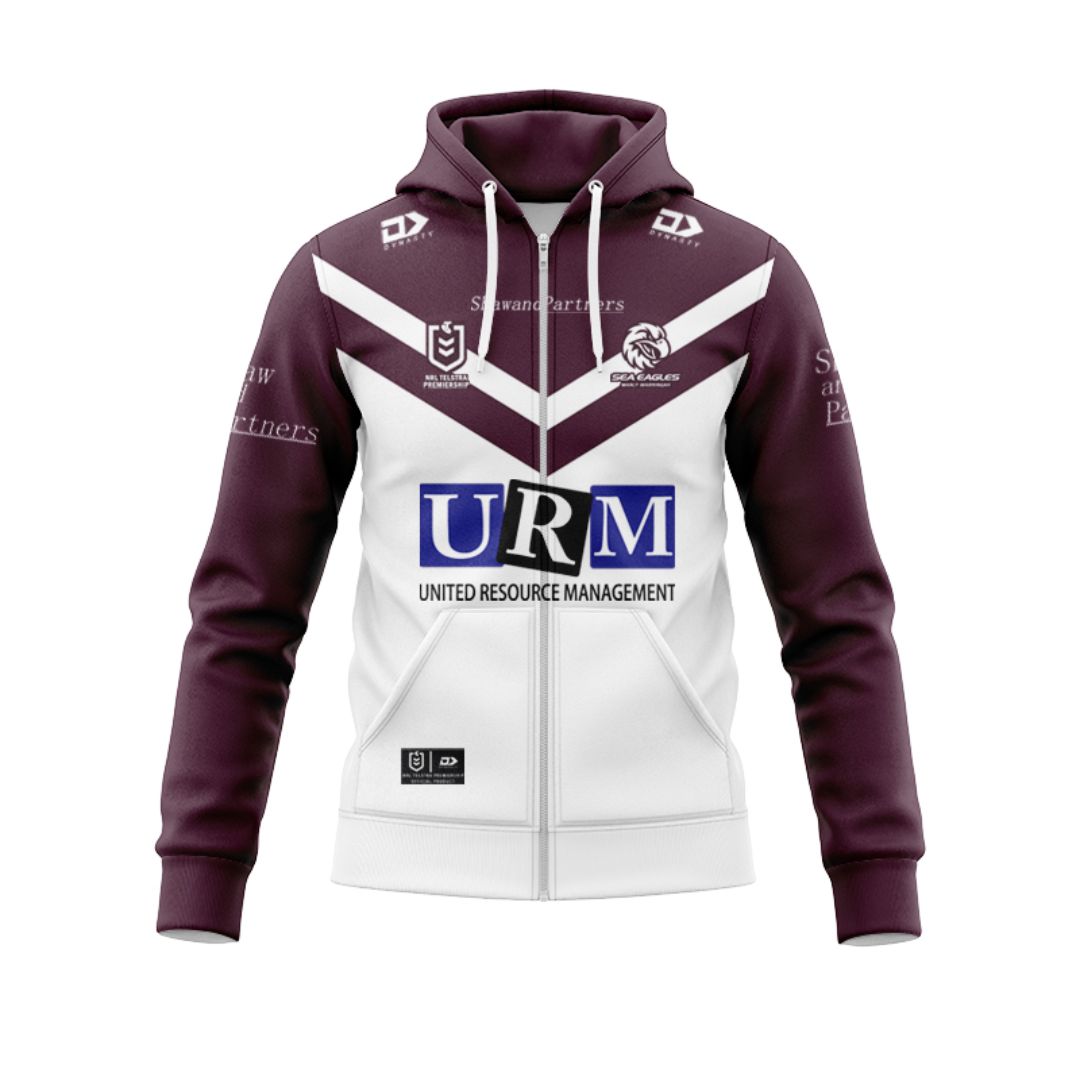 Manly Warringah Sea Eagles 2025 Away Hoodie with Zipper