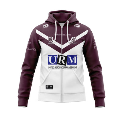 Manly Warringah Sea Eagles 2025 Away Hoodie with Zipper