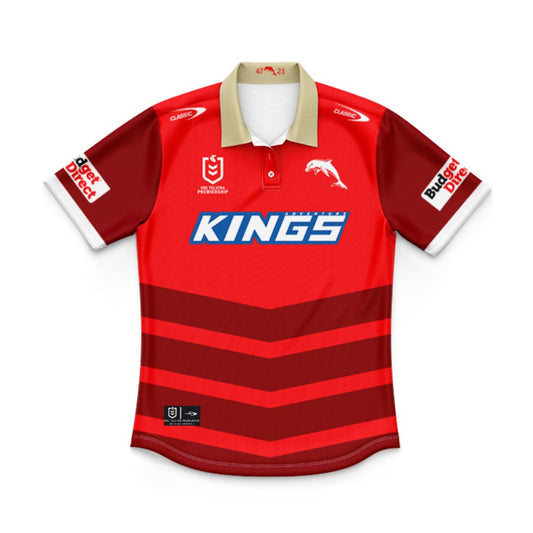 Redcliffe Dolphins 2025 Kids Home Polo Shirt