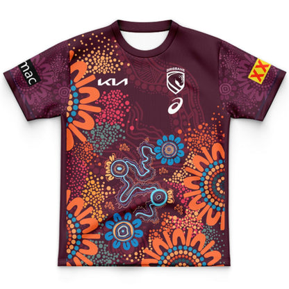 Brisbane Broncos 2026 Kids Players Indigenous Jersey