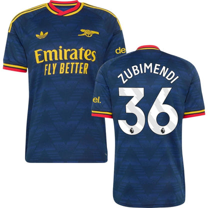 Arsenal Gunners 2026/27 Zubimendi #36 Away Jersey Shirt