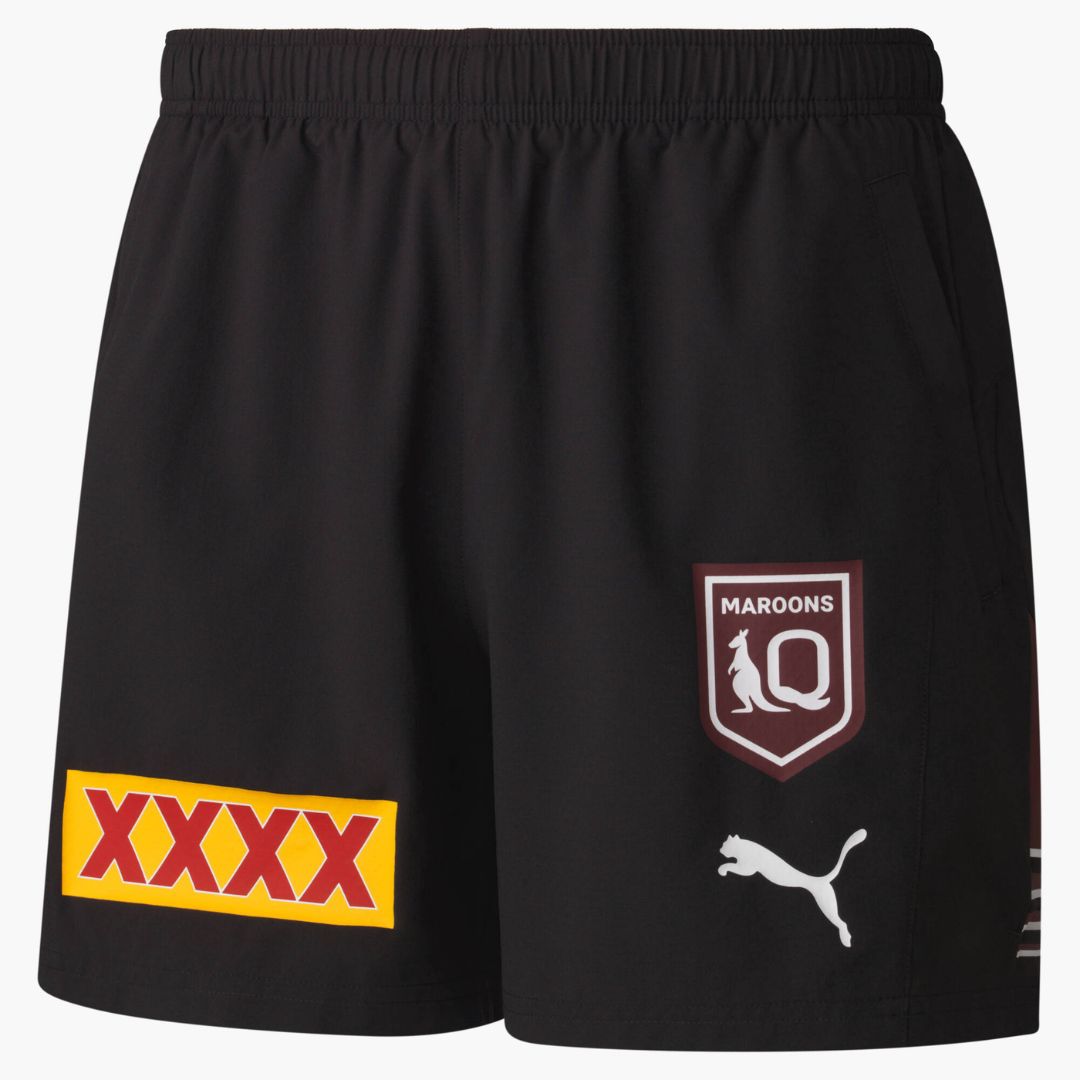 Queensland Maroons 2024 State Of Origin Black Training Gym Shorts
