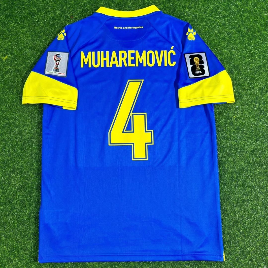 Bosnia and Herzegovina Muharemović #4 Football Home Jersey Shirt