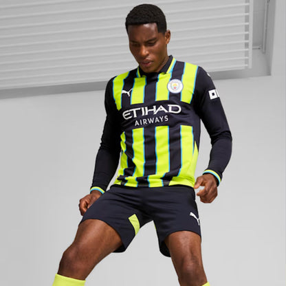 Manchester City 2024/25 Long Sleeve Away Jersey Shirt (Add Your Own Name & Number)