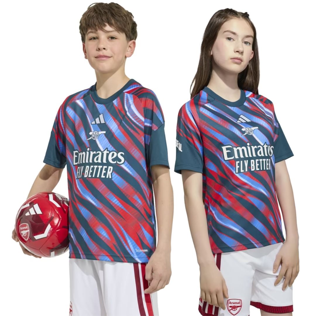 Arsenal Gunners 2026/27 Kid's Pre Match Shirt and Shorts Kit