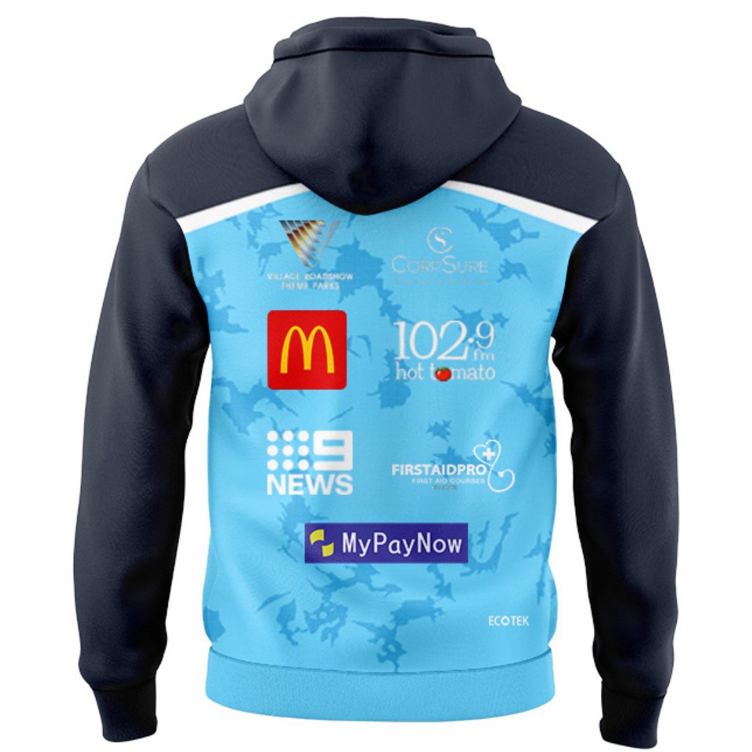 Gold Coast Titans 2025 Cyan Blue Training Hoodie