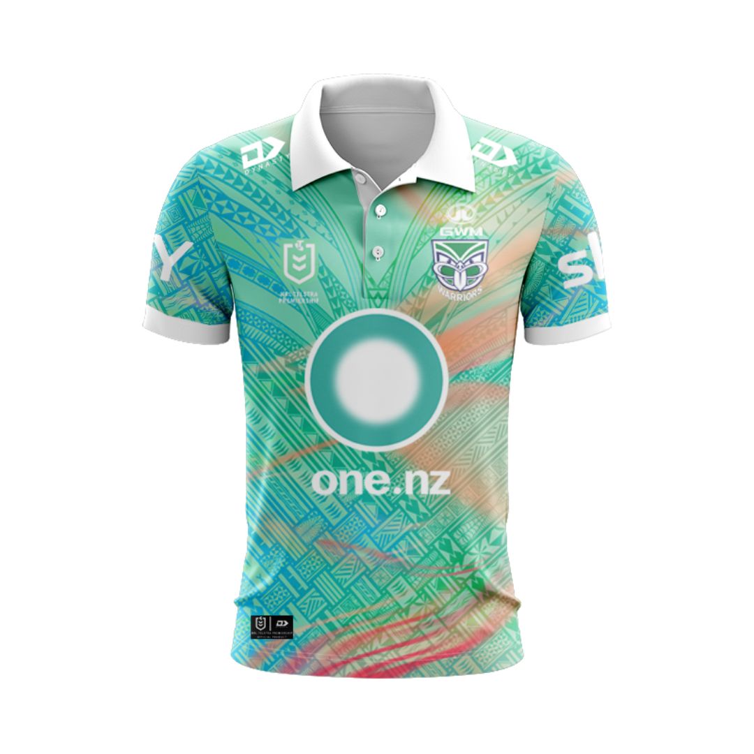 New Zealand Warriors 2025 Pasifika Polo Shirt