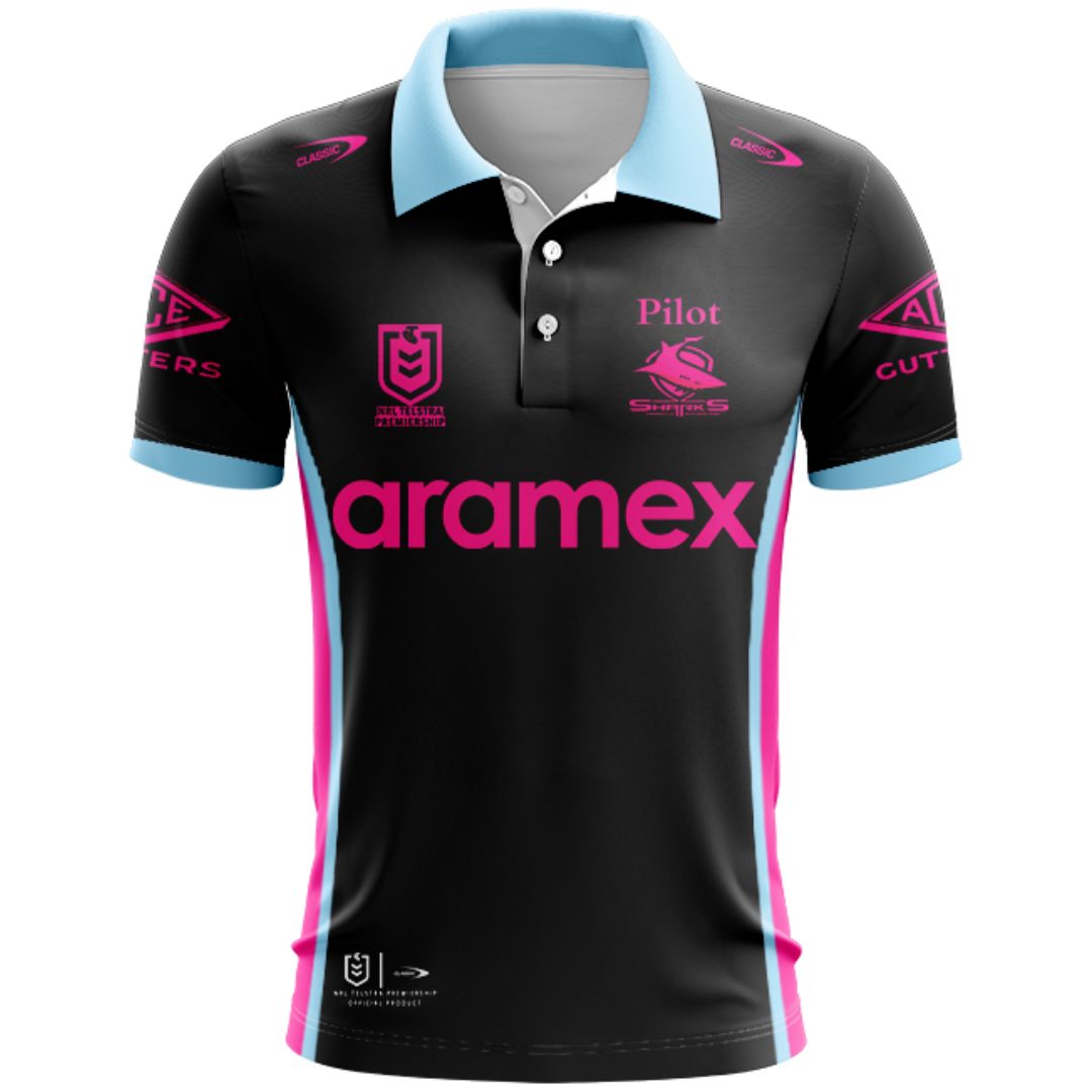 Cronulla Sutherland Sharks 2026 Women In League Polo Shirt