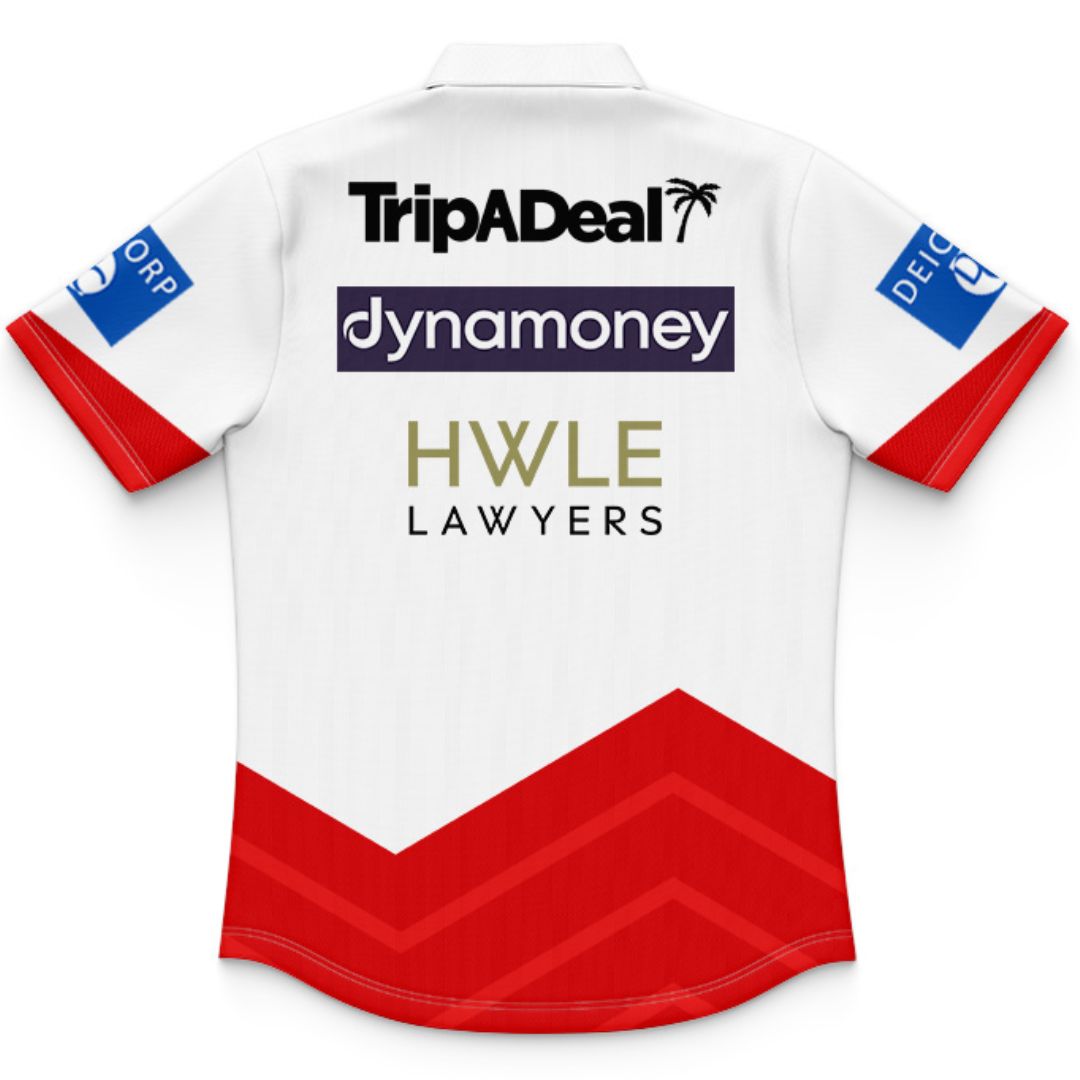 St George Illawarra Dragons 2026 Kids White Training Polo Shirt