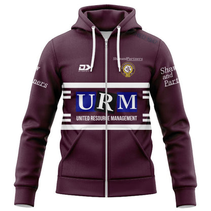 Manly Warringah Sea Eagles 2026 Maroon Training Hoodie with Zipper