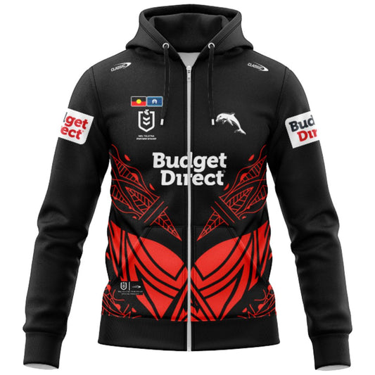 Redcliffe Dolphins 2026 Indigenous Hoodie with Zipper