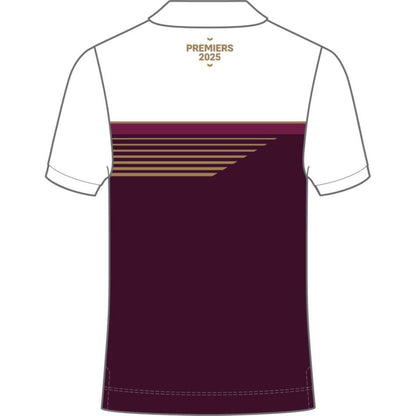 Brisbane Broncos 2025 Premiers Polo Shirt - Maroon