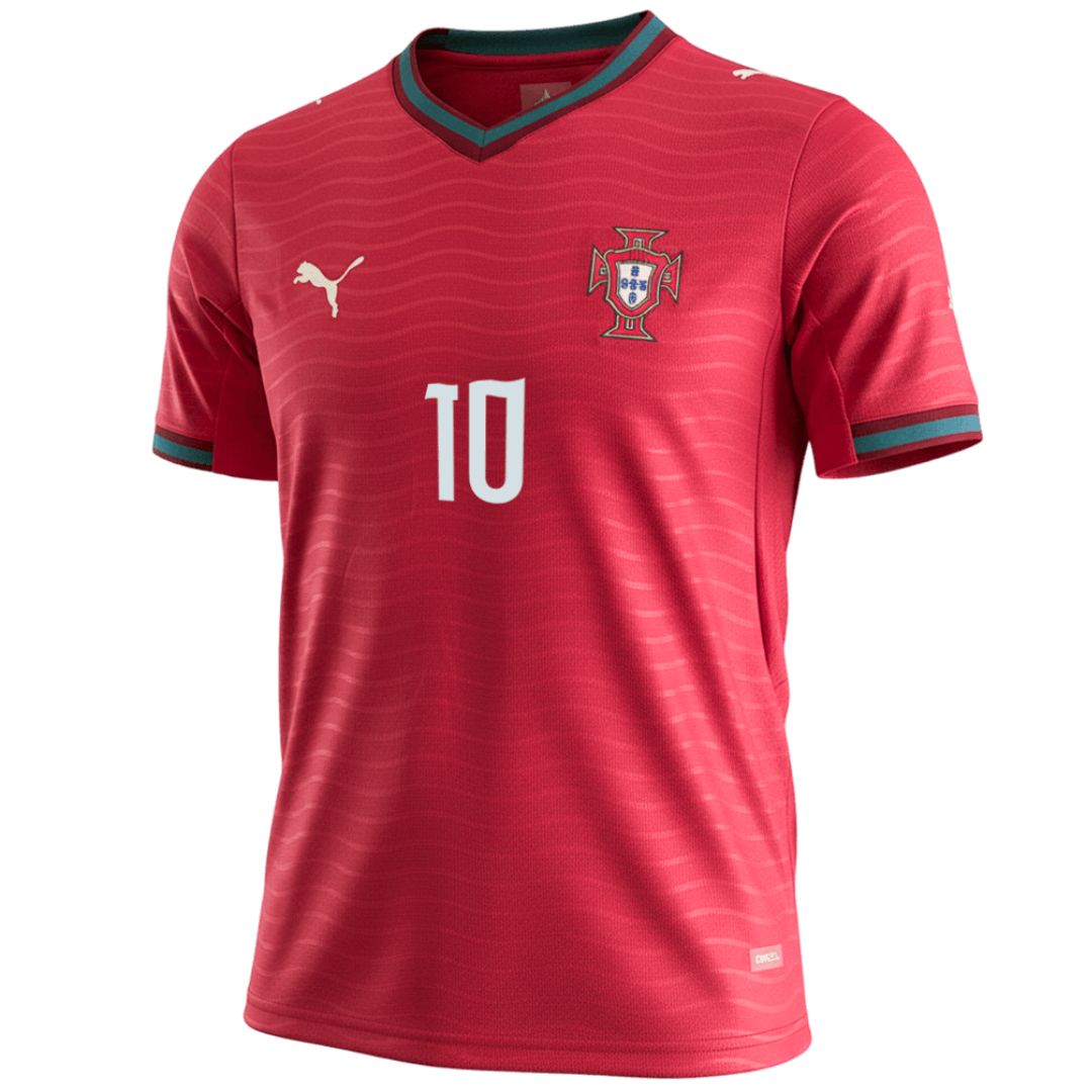 Portugal 2026 Bernardo #10 Soccer World Cup of Football Home Jersey Shirt