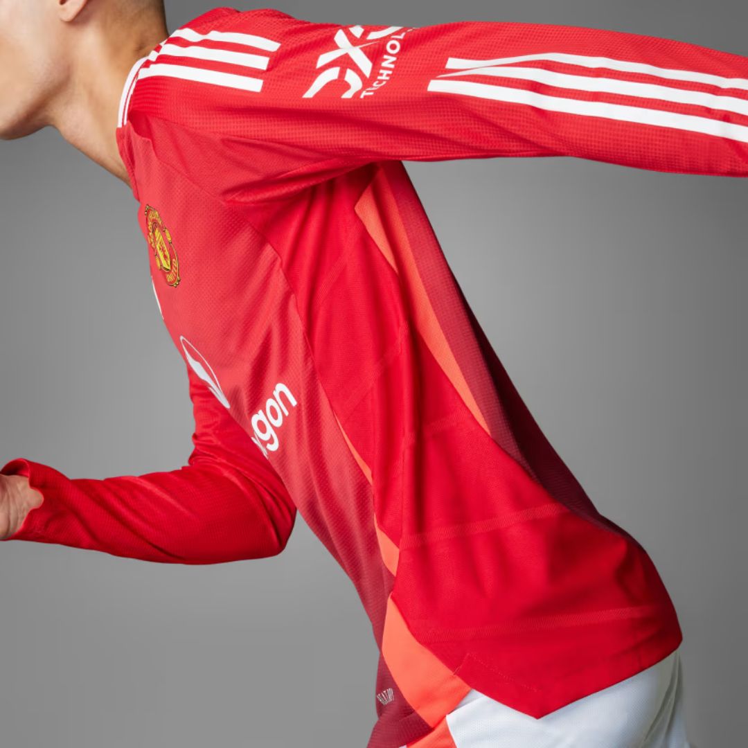 Manchester United 2024/25 Long Sleeve Home Jersey Shirt (Add Your Own Name & Number)