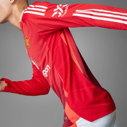 Manchester United 2024/25 Long Sleeve Home Jersey Shirt (Add Your Own Name & Number)