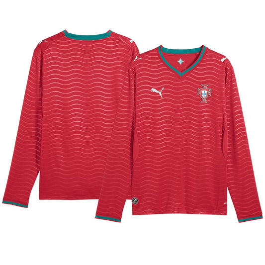 Portugal 2026 Soccer World Cup of Football Long Sleeve Home Jersey Shirt