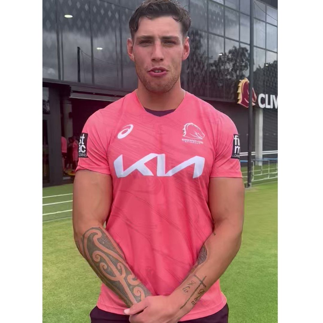 Brisbane Broncos Pink Training Shirt