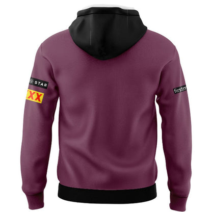 Brisbane Broncos 2024 Black Front Hoodie