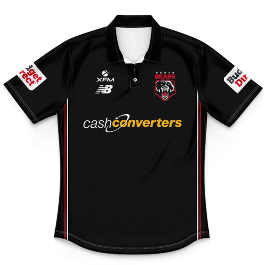Perth Bears 2027 Kids Black Training Polo Shirt
