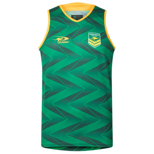 Australia Kangaroos 2024 Green Training Singlet