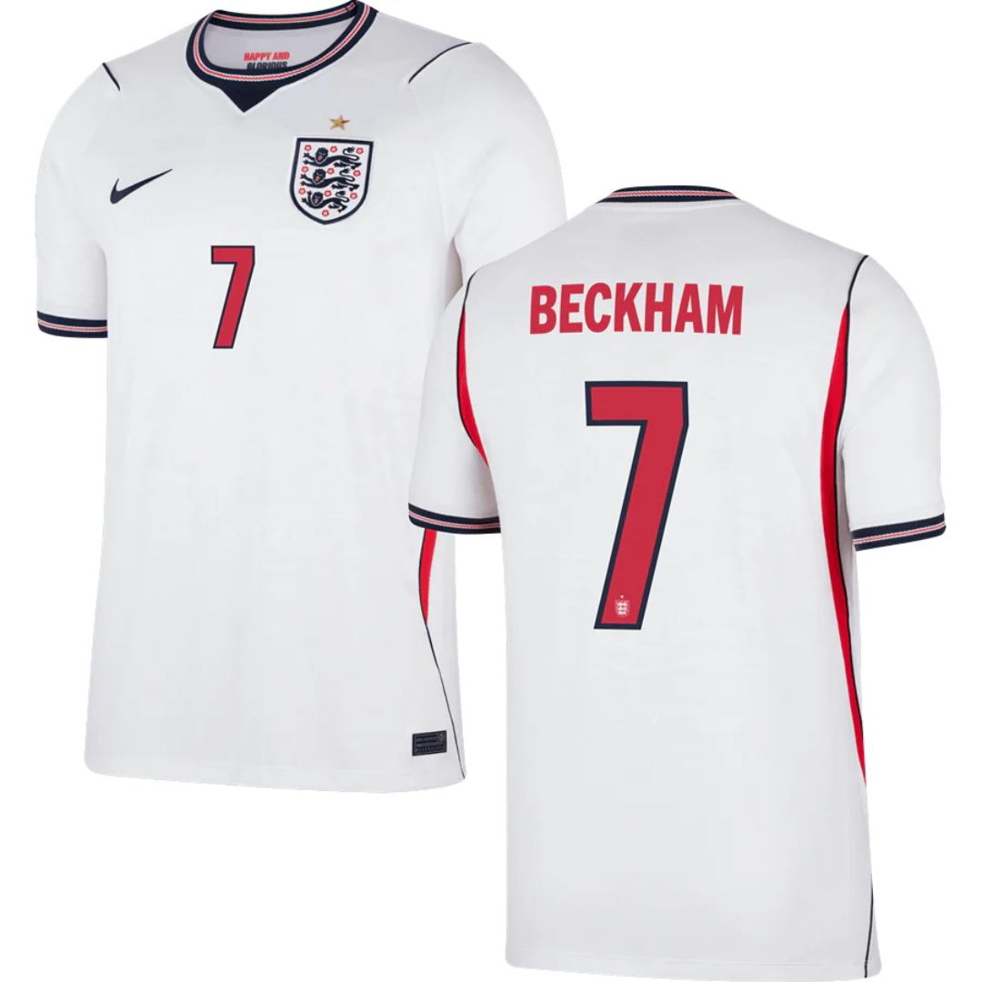 England Soccer 2026 World Cup Beckham #7 Home Jersey Shirt