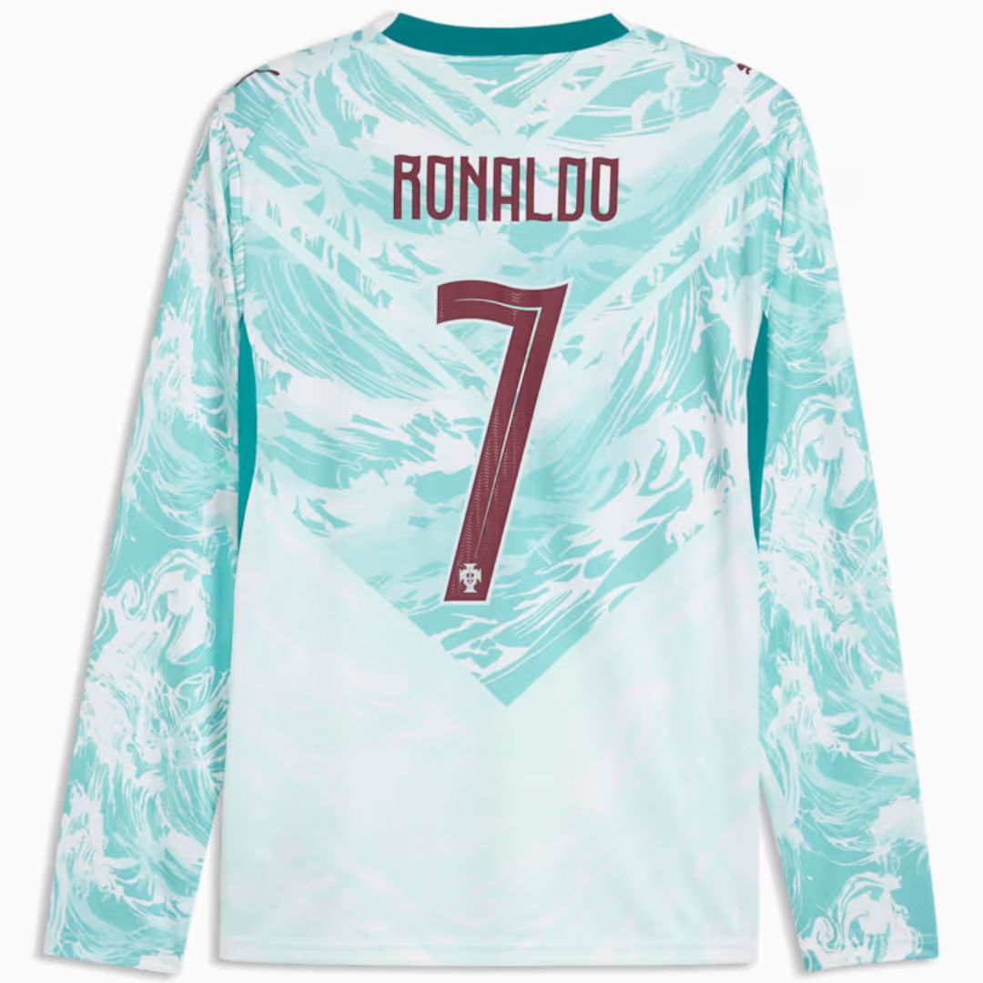 Portugal 2026 Cristiano Ronaldo Soccer World Cup of Football Long Sleeve Players Edition Away Jersey Shirt