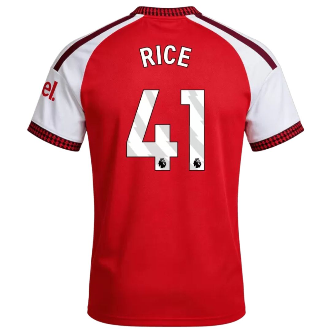 Arsenal Gunners 2026/27 Rice #41 Home Jersey Shirt