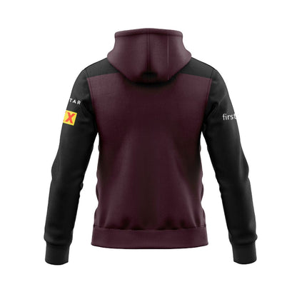 Brisbane Broncos 2025 Kids Black Sleeve Hoodie