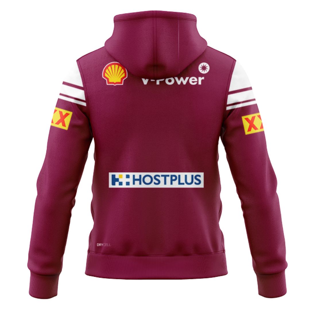 Queensland Maroons 2025 State Of Origin Harvey Norman Hoodie with Zipper