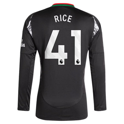 Arsenal Gunners 2024/25 Rice #41 Long Sleeve Away Jersey Shirt