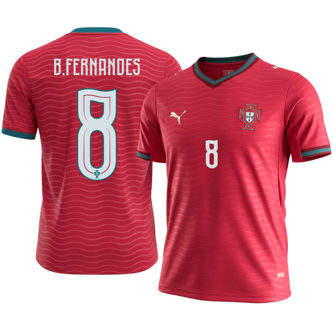Portugal 2026 B.Fernandes Soccer World Cup of Football Home Jersey Shirt