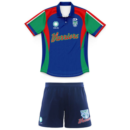 New Zealand Warriors 2026 Kids Warm Up Polo Shirt and Short Kit