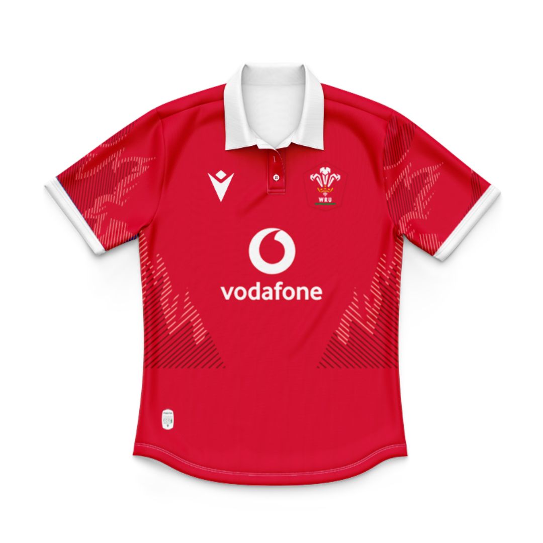 Wales Dragons Rugby 2024/25 Kids Home Match Polo Shirt