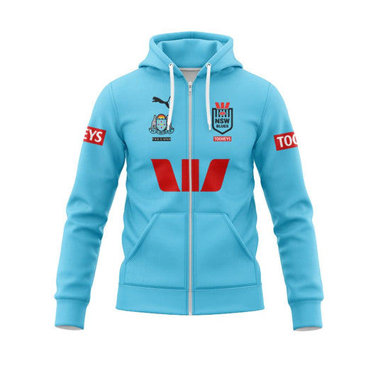 NSW Blues State Of Origin 2025 Hoodie with Zipper