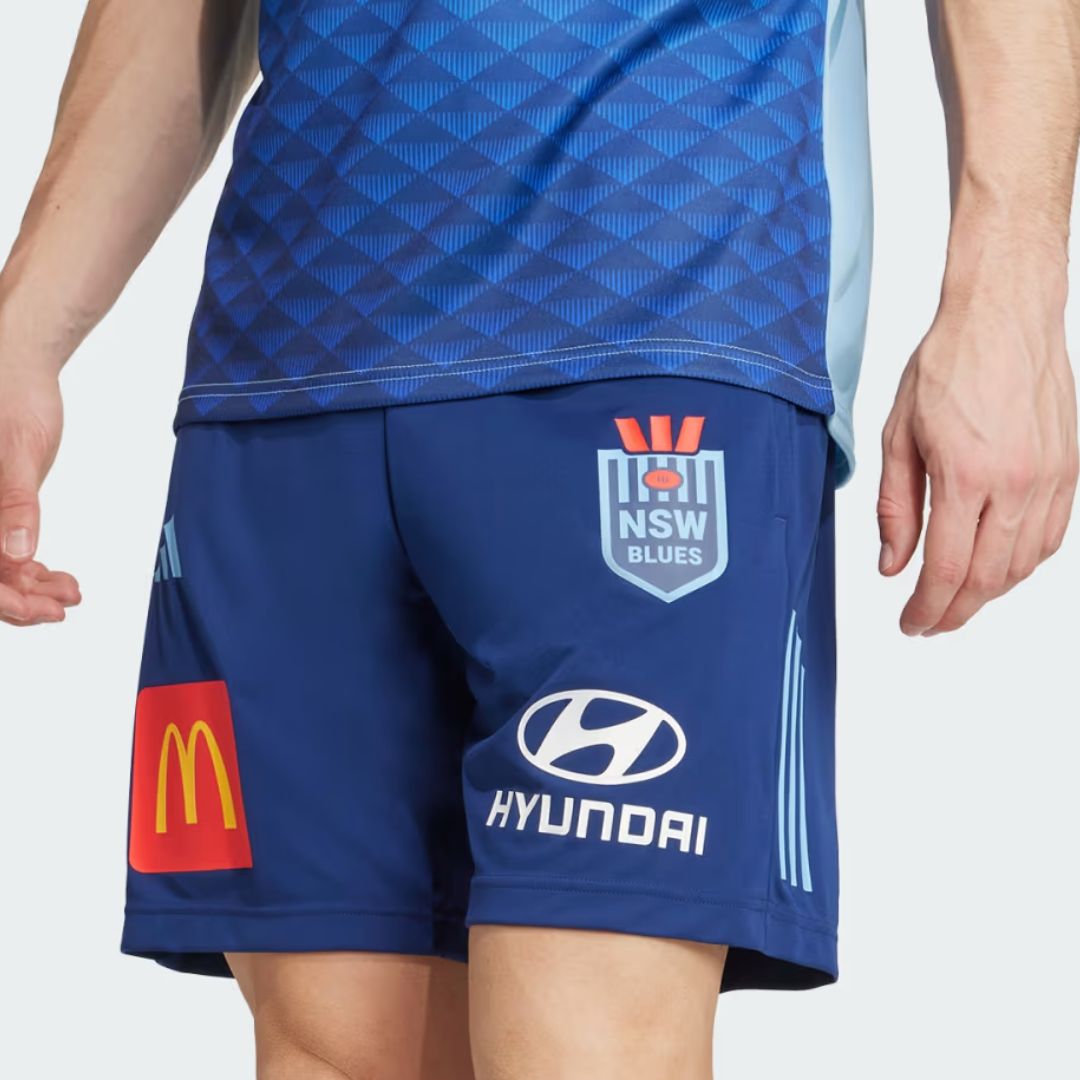 NSW Blues State Of Origin 2025 Long Gym Shorts