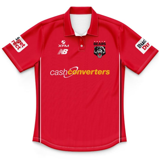 Perth Bears 2027 Kids Red Training Polo Shirt