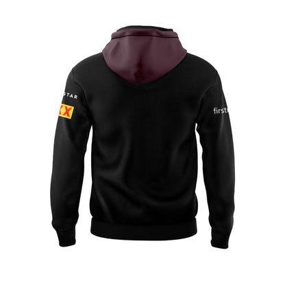 Brisbane Broncos 2025 Kids Black Front Hoodie