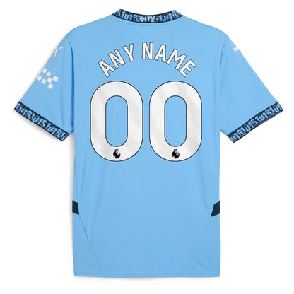 Manchester City 2024/25 Home Jersey Shirt (Add Your Own Name & Number)
