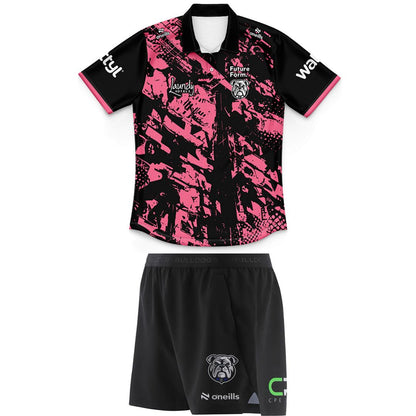 Canterbury Bankstown Bulldogs 2026 Kids Captains Run Polo Shirt & Shorts Kit