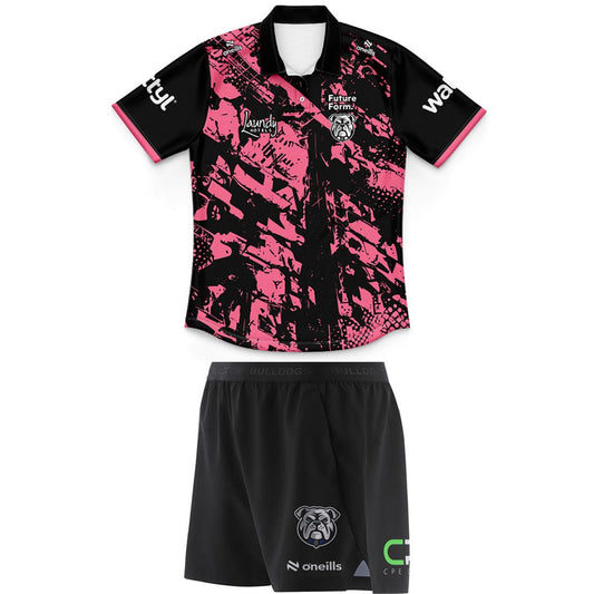Canterbury Bankstown Bulldogs 2026 Kids Captains Run Polo Shirt & Shorts Kit