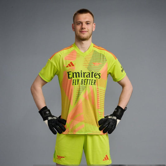 Arsenal Gunners 2024/25 Goalkeeper Short Sleeve Jersey Shirt