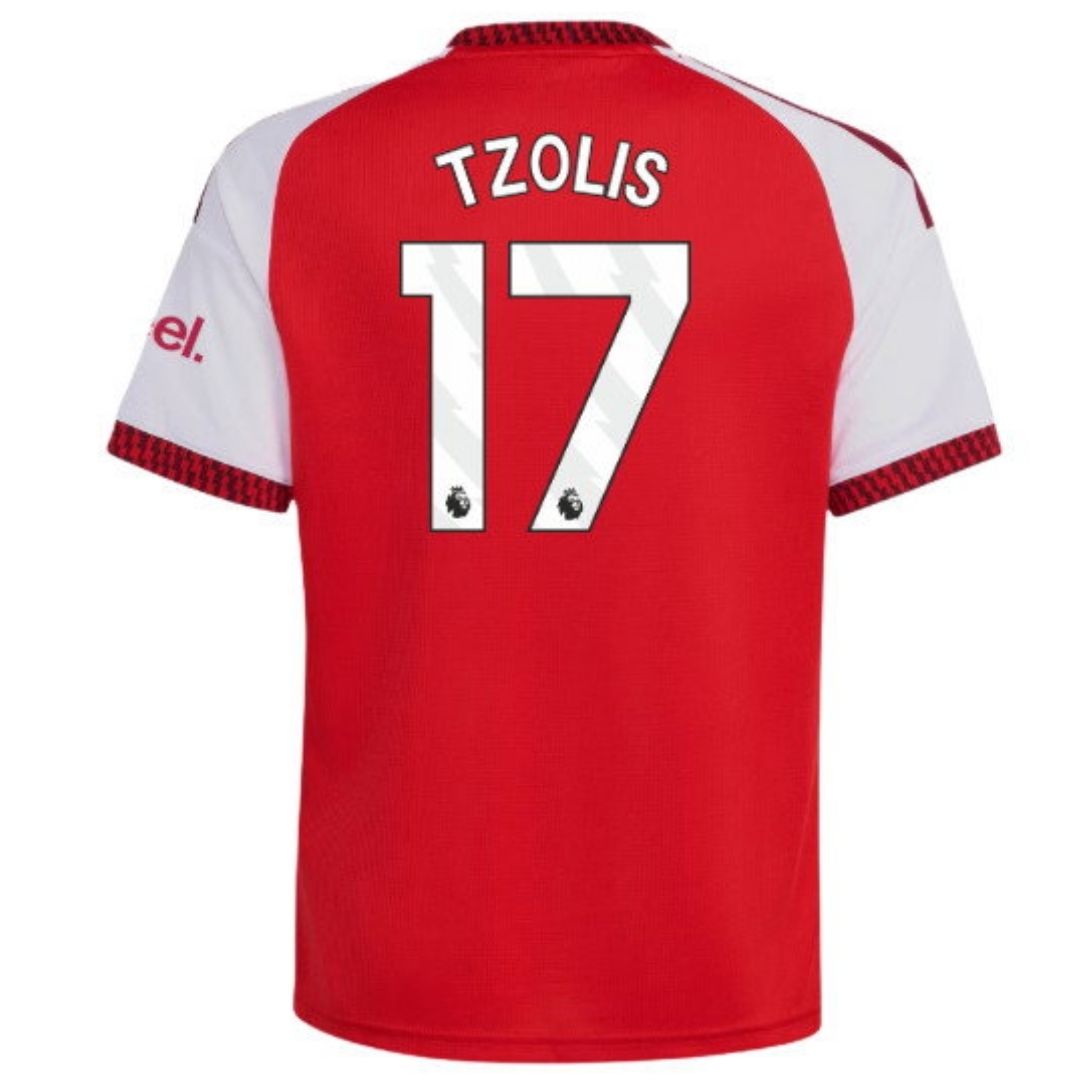 Arsenal Gunners 2026/27 Tzolis #17 Home Jersey Shirt
