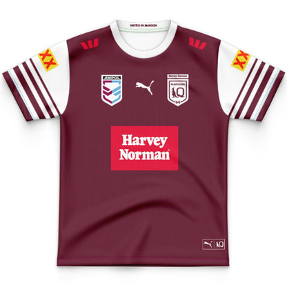 Queensland Maroons 2026 State Of Origin Harvey Norman Kids Jersey