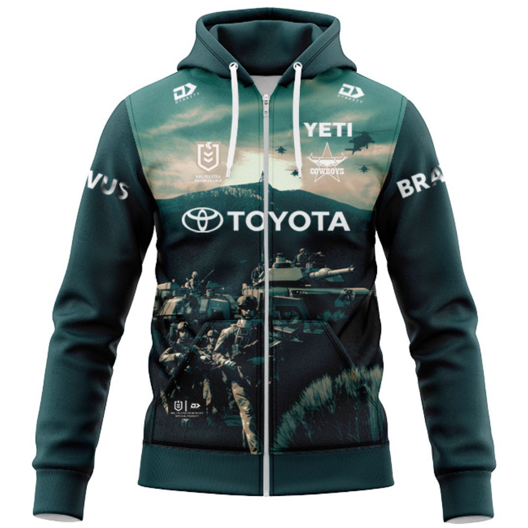 North Queensland Cowboys 2026 Defence Hoodie with Zipper
