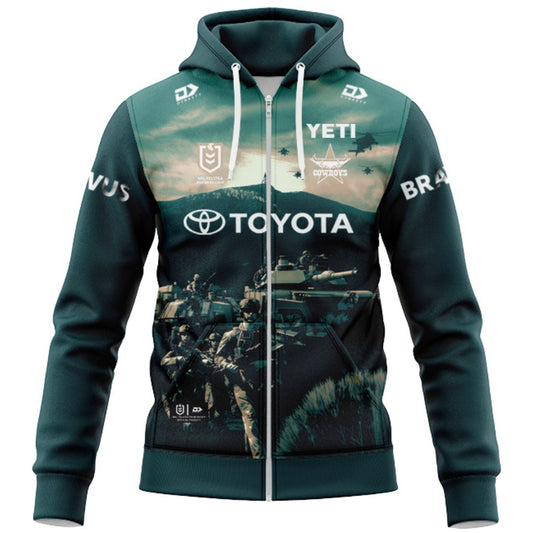 North Queensland Cowboys 2026 Defence Hoodie with Zipper