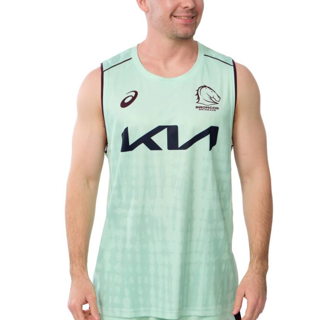 Brisbane Broncos Mint Green Training Singlet