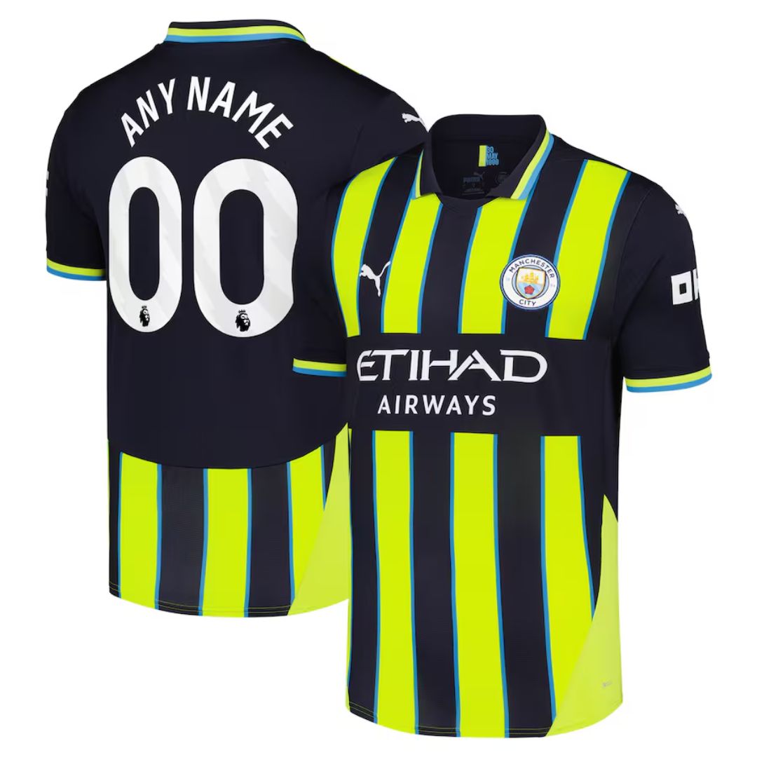 Manchester City 2024/25 Away Jersey Shirt (Add Your Own Name & Number)