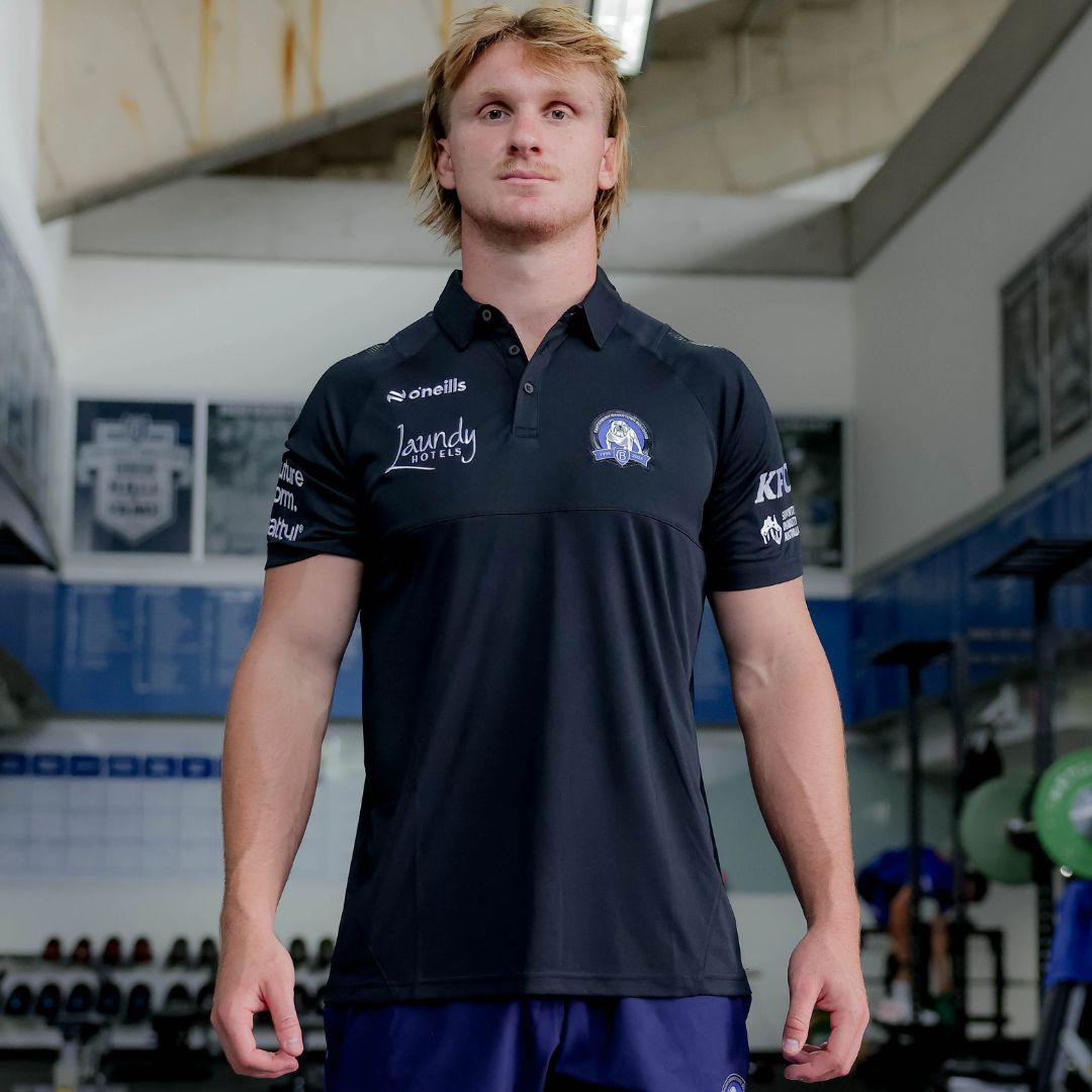 Canterbury Bankstown Bulldogs Black Media Polo Shirt