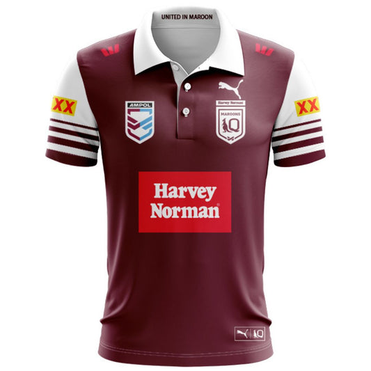 Queensland Maroons 2026 State Of Origin Harvey Norman Polo Shirt