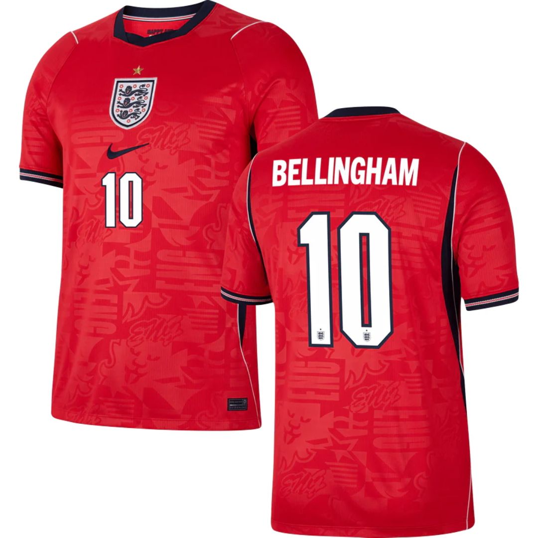 England Soccer 2026 World Cup Bellingham #10 Away Jersey Shirt